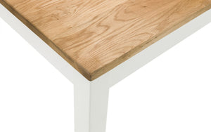 Coxmoor Square Dining Table (118cm D x 75cm W x 75cm H) - Available in Oak or Ivory & Oak - Seating Option