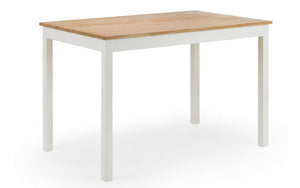 Coxmoor Square Dining Table (118cm D x 75cm W x 75cm H) - Available in Oak or Ivory & Oak - Seating Option