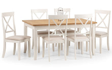 Load image into Gallery viewer, Davenport Extending Dining Set - White &amp; Oak - 90cmD x 150(-189)cmW x 74.5cmH
