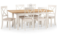 Load image into Gallery viewer, Davenport Extending Dining Set - White &amp; Oak - 90cmD x 150(-189)cmW x 74.5cmH
