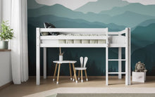 Load image into Gallery viewer, Wooden Elara Shorty Midsleeper Bed - Available in White or Grey
