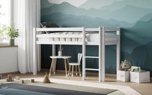 Load image into Gallery viewer, Wooden Elara Shorty Midsleeper Bed - Available in White or Grey
