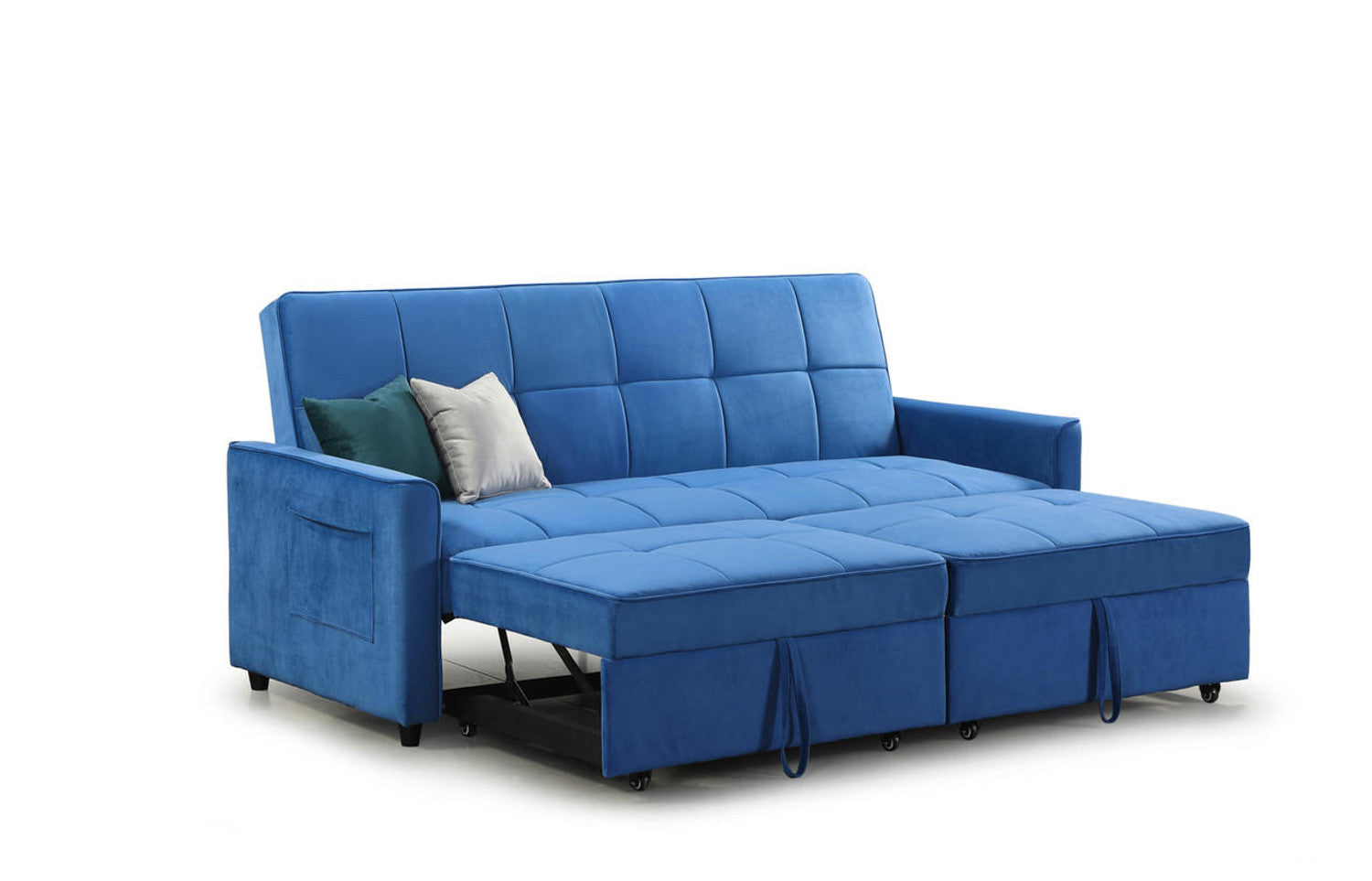 Elegence SofaBed - Colours Plush Grey or Plush Teal or Plush Blue - Available in 3 Seater