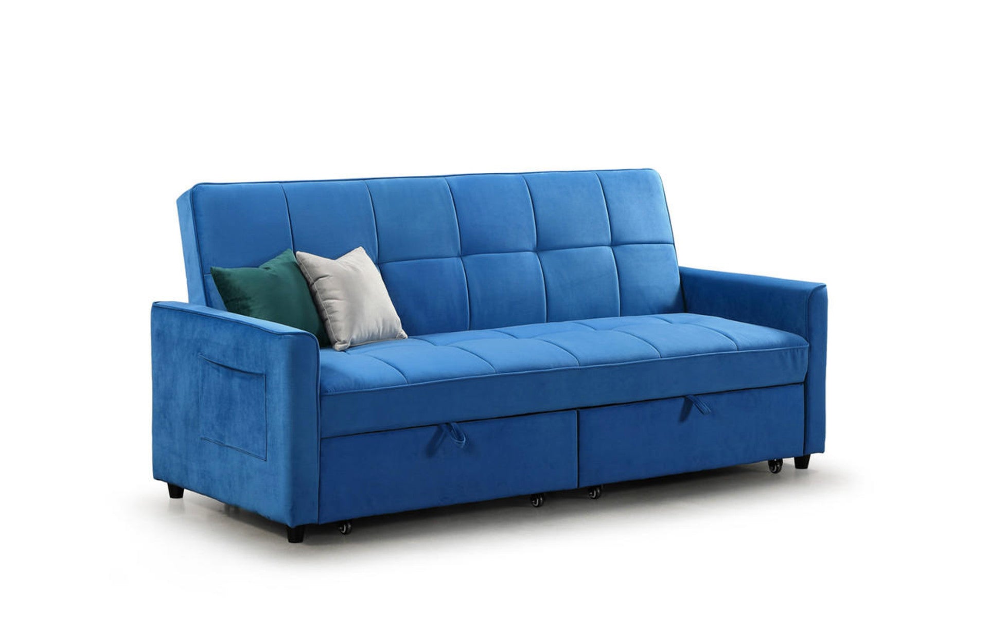Elegence SofaBed - Colours Plush Grey or Plush Teal or Plush Blue - Available in 3 Seater