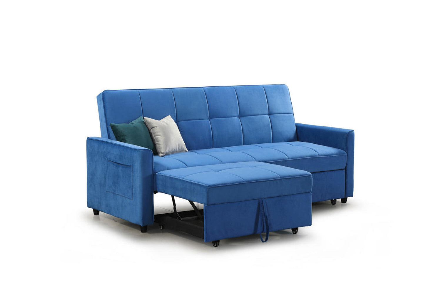 Elegence SofaBed - Colours Plush Grey or Plush Teal or Plush Blue - Available in 3 Seater