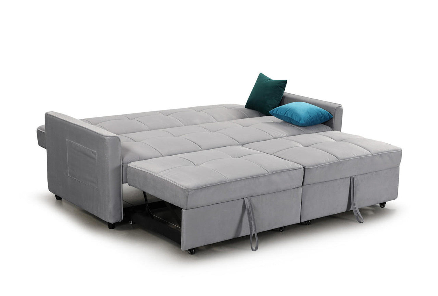 Elegence SofaBed - Colours Plush Grey or Plush Teal or Plush Blue - Available in 3 Seater