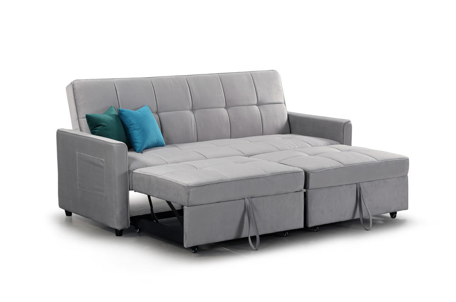 Elegence SofaBed - Colours Plush Grey or Plush Teal or Plush Blue - Available in 3 Seater