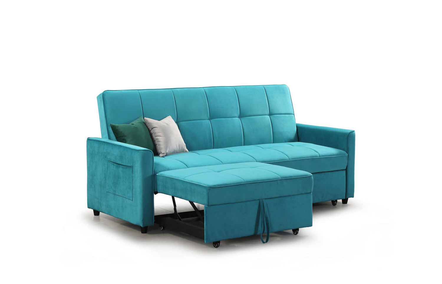 Elegence SofaBed - Colours Plush Grey or Plush Teal or Plush Blue - Available in 3 Seater