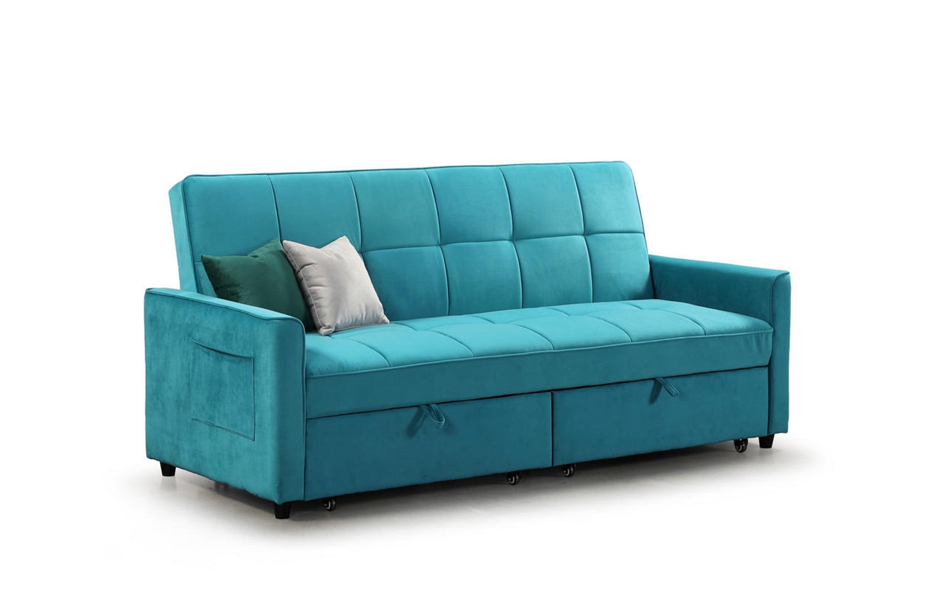 Elegence SofaBed - Colours Plush Grey or Plush Teal or Plush Blue - Available in 3 Seater