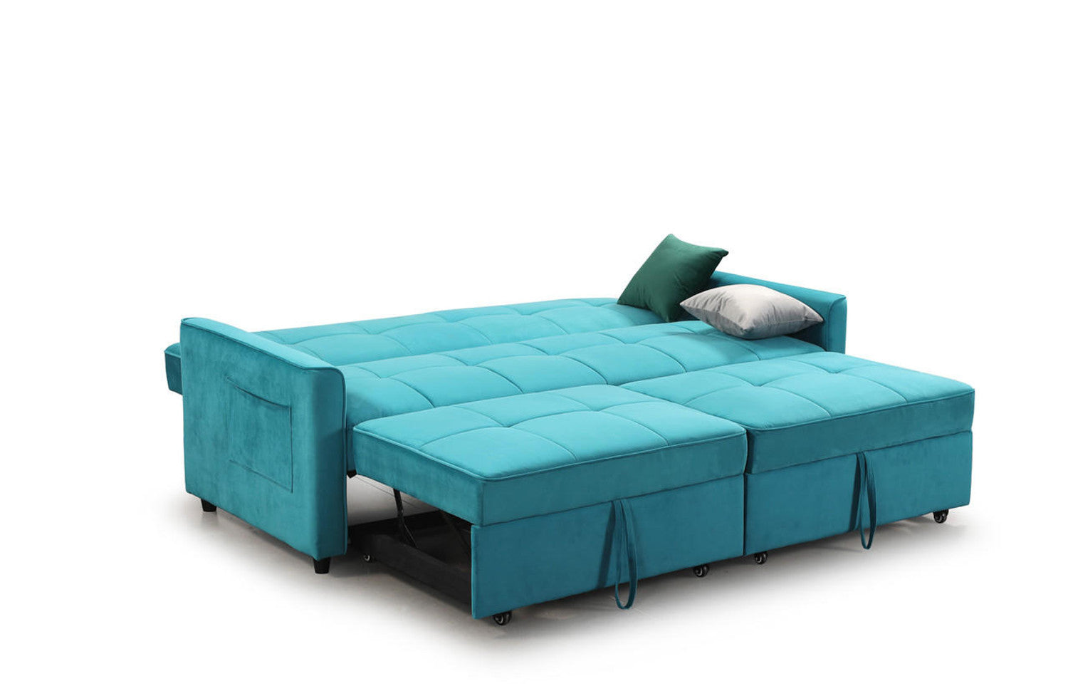 Elegence SofaBed - Colours Plush Grey or Plush Teal or Plush Blue - Available in 3 Seater