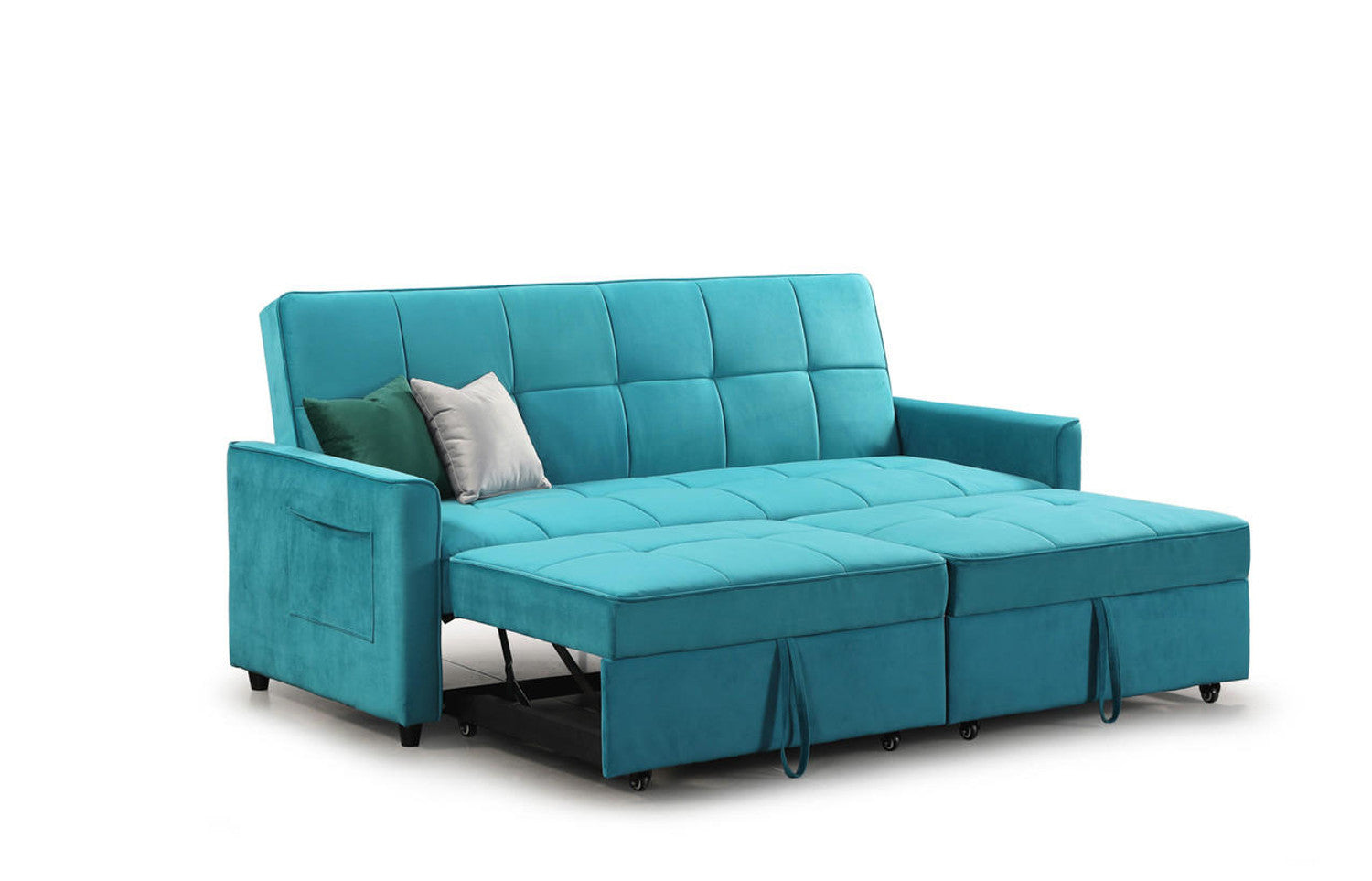 Elegence SofaBed - Colours Plush Grey or Plush Teal or Plush Blue - Available in 3 Seater