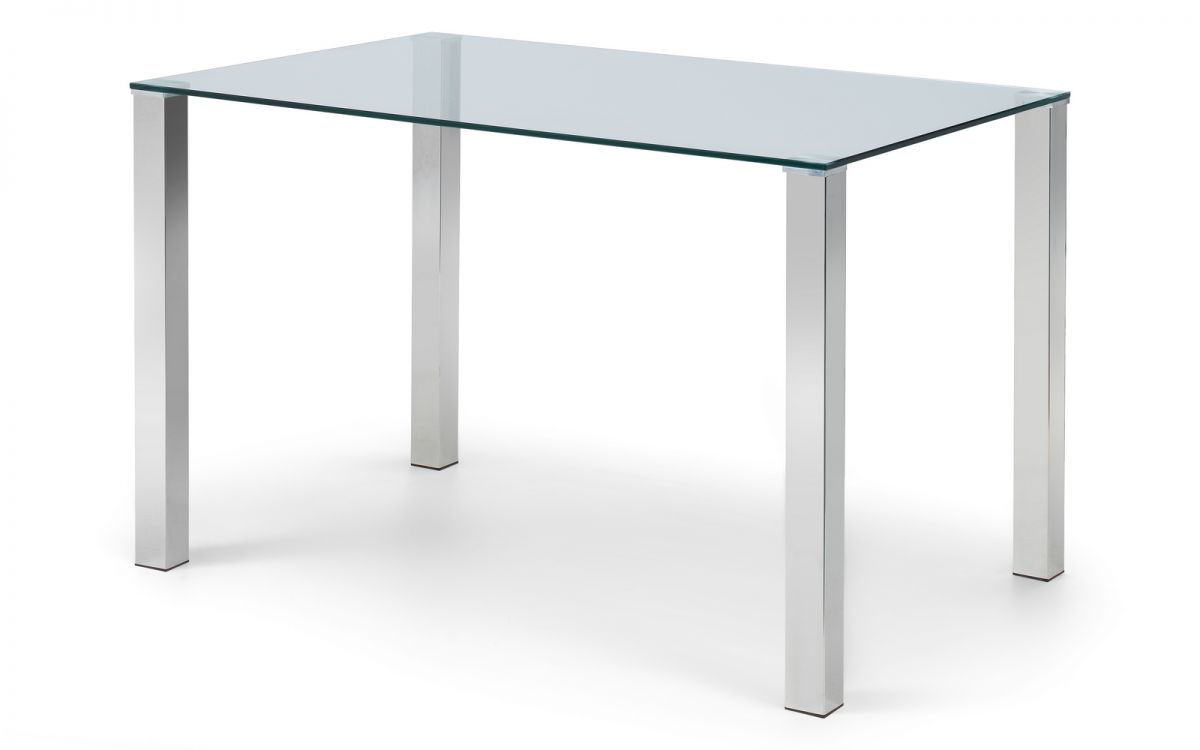 Luxury Enzo Glass Top Dining Table - 120 x 80 x 76H (cm)
