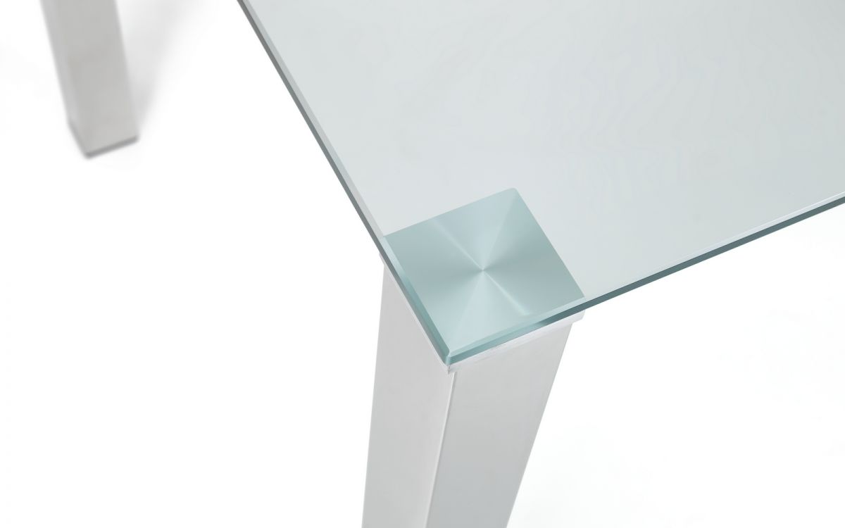 Luxury Enzo Glass Top Dining Table - 120 x 80 x 76H (cm)