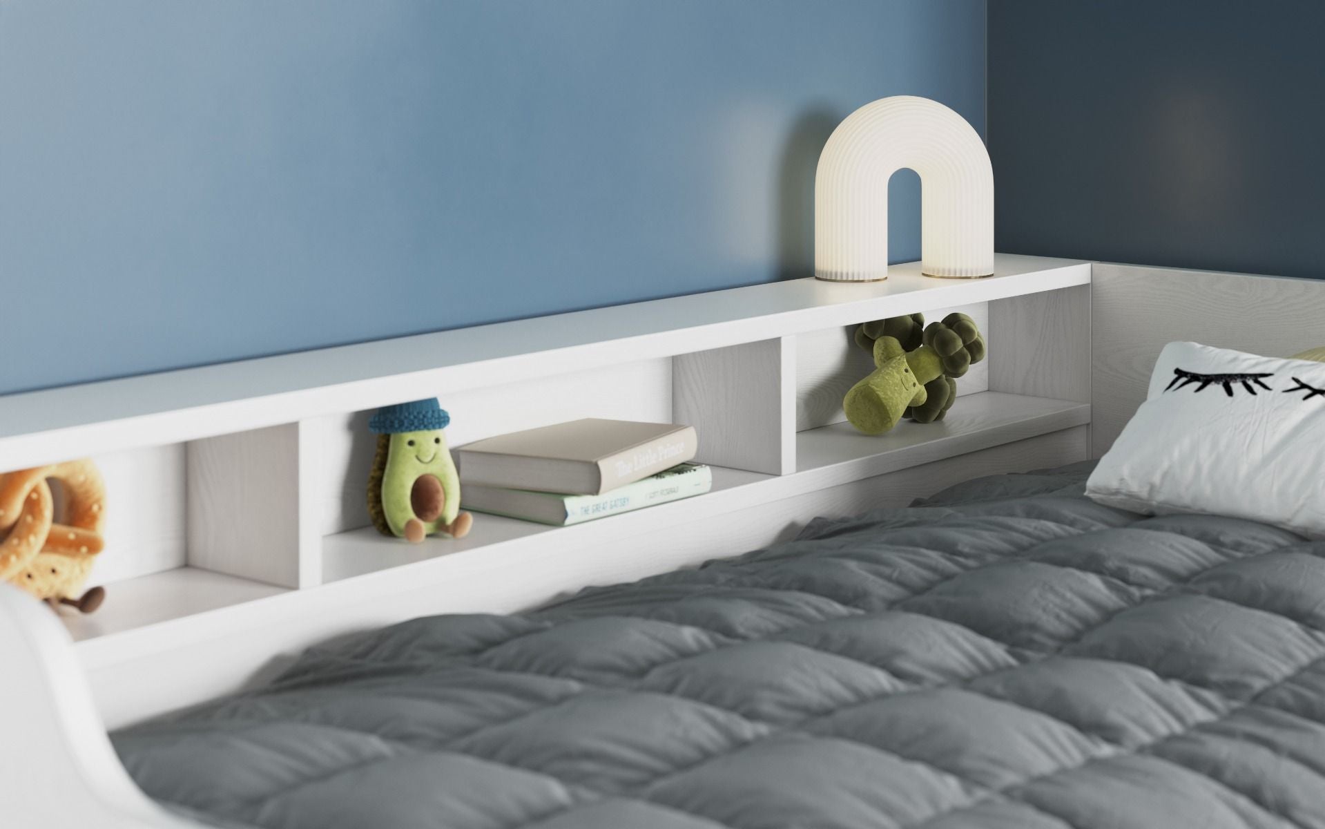 Noomi Enzo Day Bed with Trundle - White