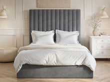 Load image into Gallery viewer, Ripped Everley Fabric Ottoman Bed Grey - Available in Double Or Kingsizes
