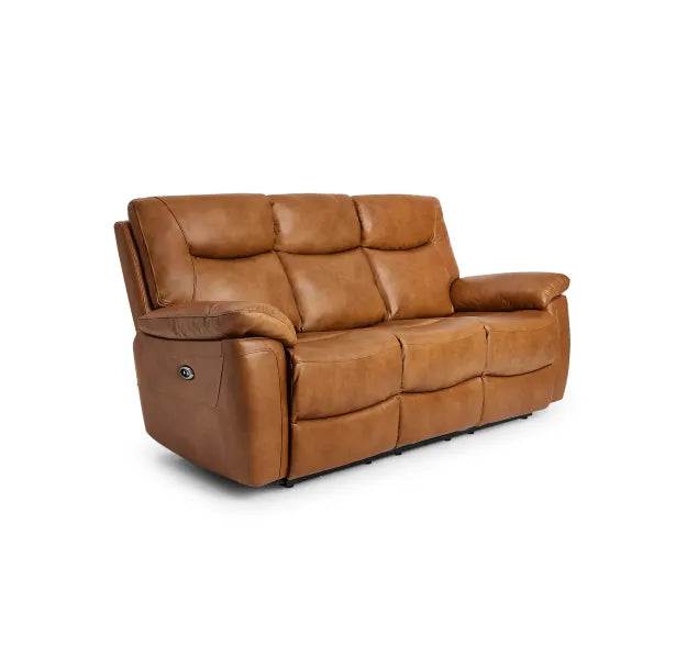 Lucia Electric/Power Recliner Sofa - Available in Black, Dark Grey, Pearl Grey or Tan