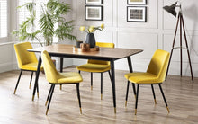 Load image into Gallery viewer, Findlay Rectangular Dining Table - Walnut &amp; Black - 90cm D x 160cm W x 75cm H - Chair Options
