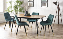 Load image into Gallery viewer, Findlay Rectangular Dining Table - Walnut &amp; Black - 90cm D x 160cm W x 75cm H - Chair Options
