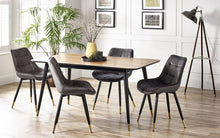 Load image into Gallery viewer, Findlay Rectangular Dining Table - Walnut &amp; Black - 90cm D x 160cm W x 75cm H - Chair Options
