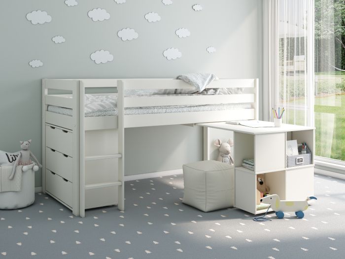 Nora Midi Chest Of 3 Drawers - Available in White or Grey