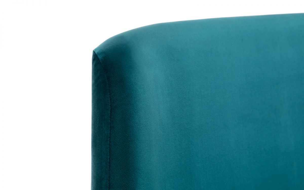Frida Curved Velvet Bed - Available in Teal or Grey Velvet
