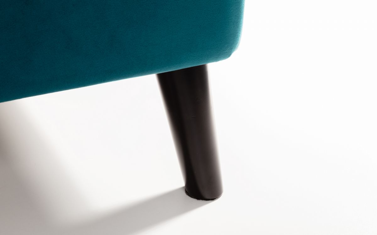 Frida Curved Velvet Bed - Available in Teal or Grey Velvet