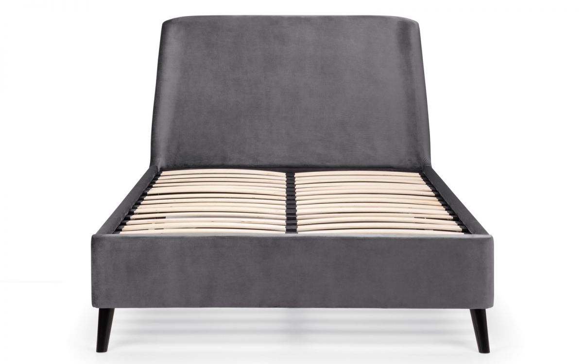 Frida Curved Velvet Bed - Available in Teal or Grey Velvet