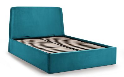 Frida Curved Velvet Ottoman Bed - Available in Teal or Grey Velvet