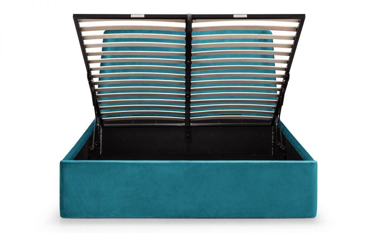 Frida Curved Velvet Ottoman Bed - Available in Teal or Grey Velvet