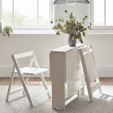 Load image into Gallery viewer, Gatan Small Gateleg Table With 2 Chairs - Available in White, Grey Or Black
