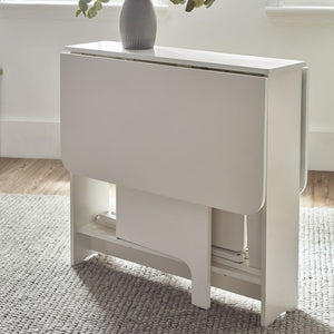 Gatan Small Gateleg Table With 2 Chairs - Available in White, Grey Or Black