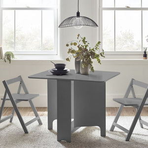 Gatan Small Gateleg Table With 2 Chairs - Available in White, Grey Or Black