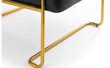 Load image into Gallery viewer, Georgie Faux Leather Black &amp; Gold Accent Chair
