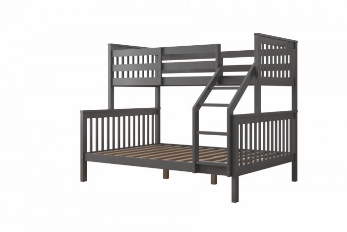 Wooden Zoom Triple Bunk Bed - Grey & White