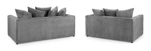 Harley Jumbo Sofa -  Grey Fabric - Available in Corner, 3 or 2