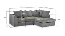 Load image into Gallery viewer, Harley Jumbo Sofa -  Grey Fabric - Available in Corner, 3 or 2
