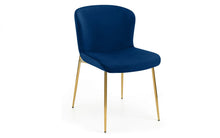 Load image into Gallery viewer, Smooth Velvet Harper Dining Chair - Available in Blue, Grey and Dusky Pink
