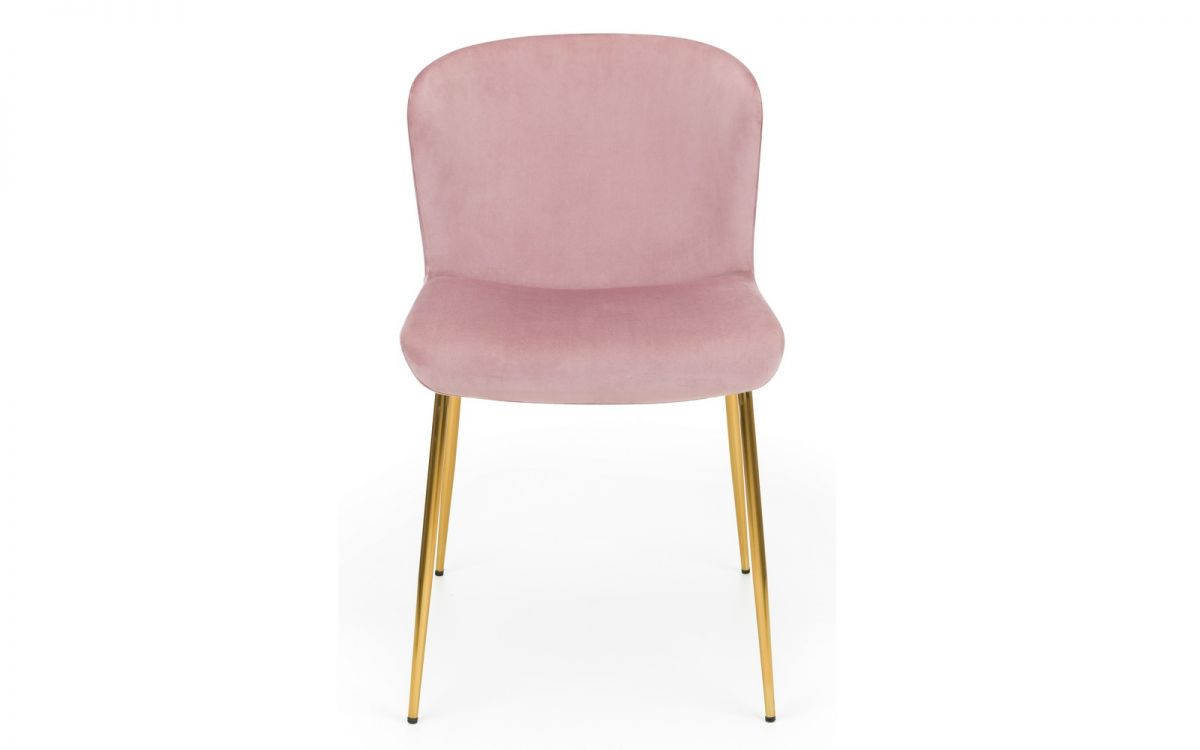 Smooth Velvet Harper Dining Chair - Available in Blue, Grey and Dusky Pink