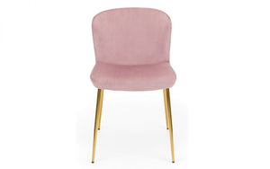 Smooth Velvet Harper Dining Chair - Available in Blue, Grey and Dusky Pink