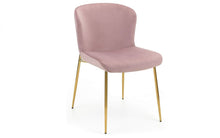 Load image into Gallery viewer, Smooth Velvet Harper Dining Chair - Available in Blue, Grey and Dusky Pink
