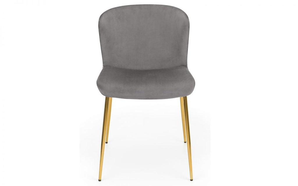 Smooth Velvet Harper Dining Chair - Available in Blue, Grey and Dusky Pink