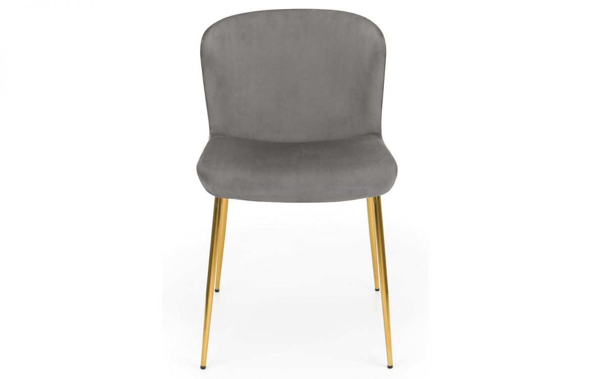 Smooth Velvet Harper Dining Chair - Available in Blue, Grey and Dusky Pink