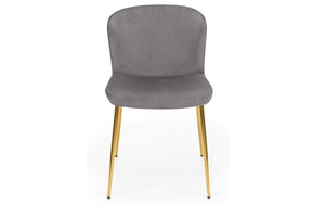Smooth Velvet Harper Dining Chair - Available in Blue, Grey and Dusky Pink