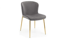 Load image into Gallery viewer, Smooth Velvet Harper Dining Chair - Available in Blue, Grey and Dusky Pink

