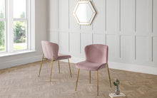 Load image into Gallery viewer, Smooth Velvet Harper Dining Chair - Available in Blue, Grey and Dusky Pink
