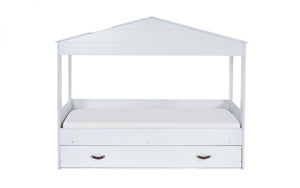 Kids Hazel Low Sleeper With Storage Drawer - White - Optional Mattress