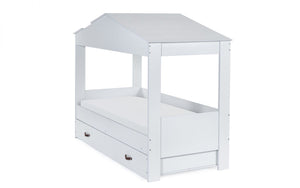 Kids Hazel Low Sleeper With Storage Drawer - White - Optional Mattress