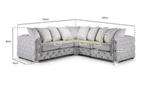 Load image into Gallery viewer, Ankara Sofa -  Silver or Slate - Available in Corner, 3+2 &amp; Footstool
