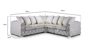 Ankara Sofa -  Silver or Slate - Available in Corner, 3+2 & Footstool