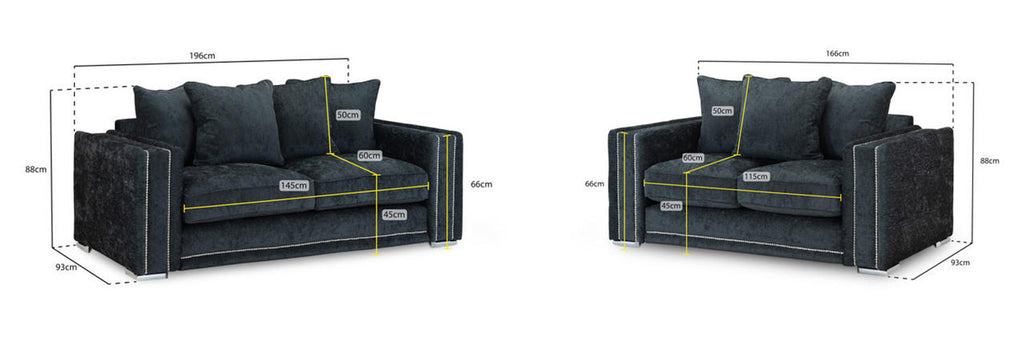 Bentley Sofa - Plush Charcoal - Available in a Large Corner & 3+2 Set